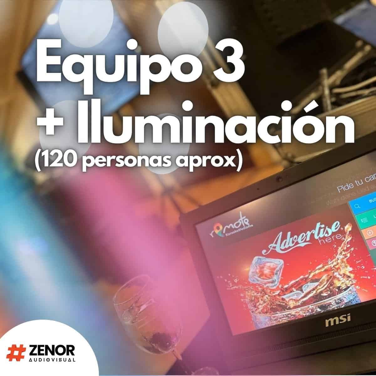 Equipo Karaoke 3 con efectos de iluminación