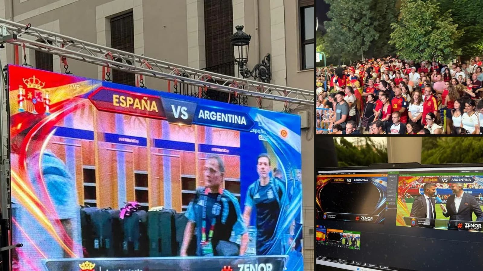 Pantalla LED a Caudete per a l'Espanya-Argentina